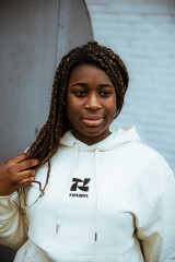 retain-dj-music-front-cream-hoodie-merchandise-urban-model